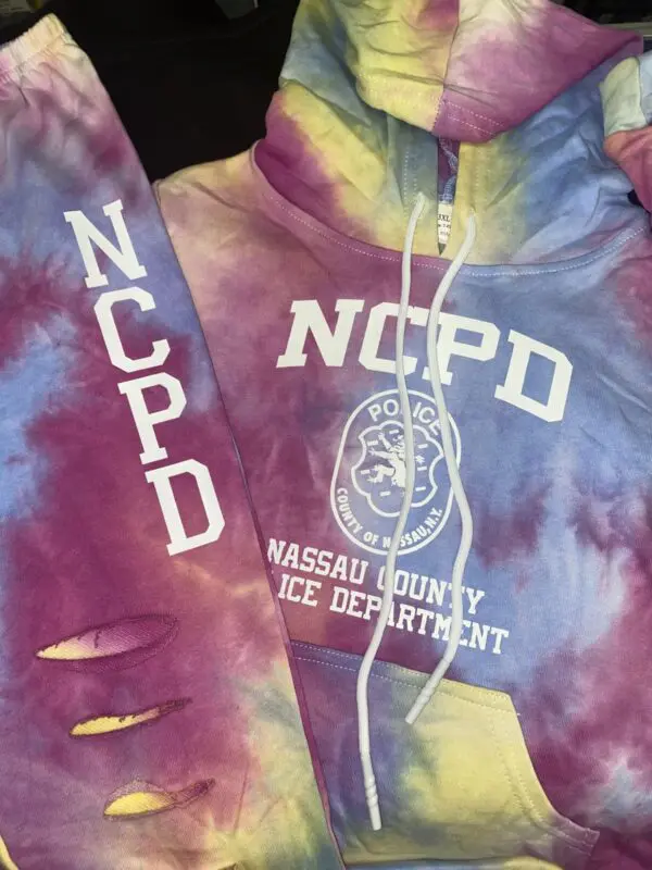 Girls Tie Dye Distressed Sweat Suit