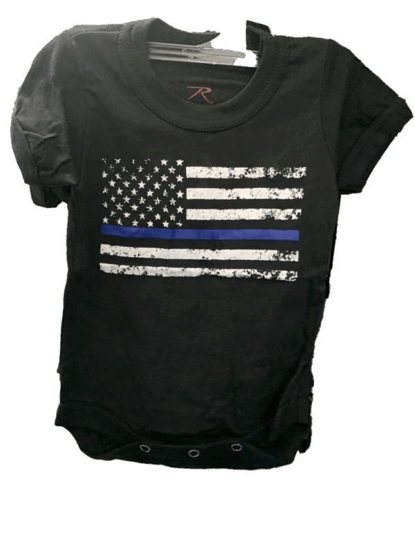 Blue line flag onesie