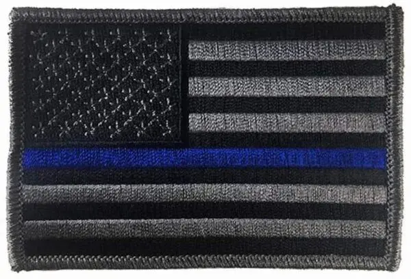 Subdued Thin Blue Line American Flag Patch