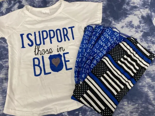 I Support those in Blue Children's Outfit
