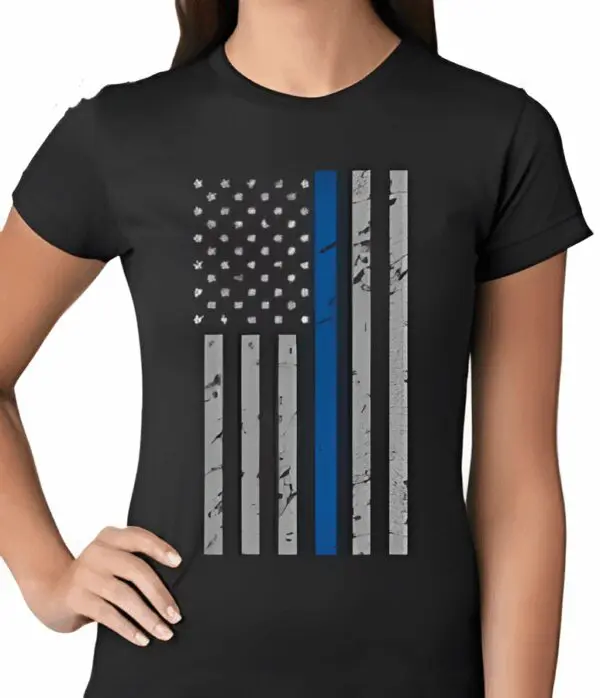 Blue line Flag Tshirt
