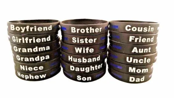 Thin Blue Line Nephew/Niece silicone bracelet