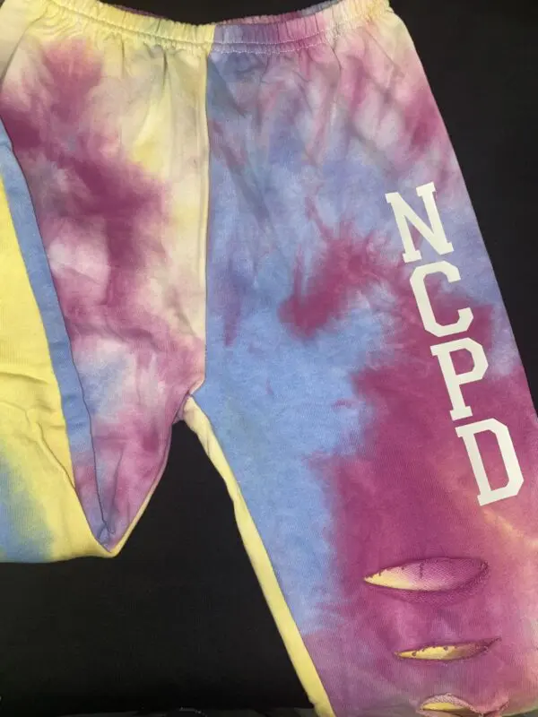 Girls Tie Dye Distressed Sweat Suit - Image 3