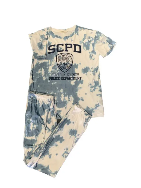 SCPD Women's Blue Tye Dye Pajama Set