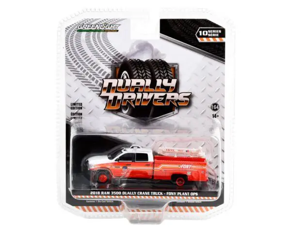 1/64 2018 Ram 3500 Crane Truck FDNY Dually Drivers