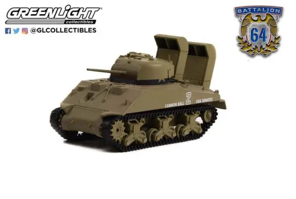 1/64 Battalion 1944 M4 Sherman tank with Wading Gear-US Army WWII