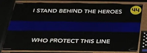 Duty Honor Courage Blue ;line decal