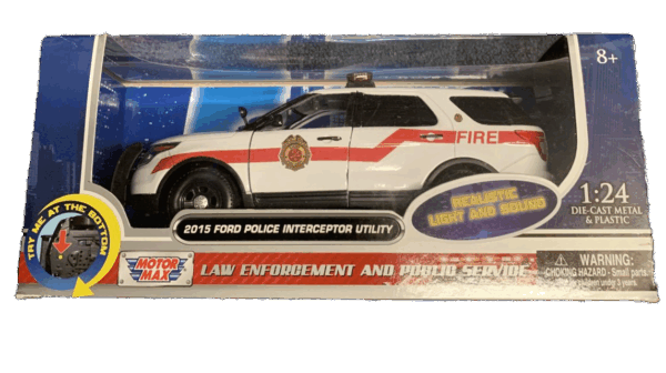 1/24 2015 Ford Police Interceptor Utility FIRE Chief with lights and sirens