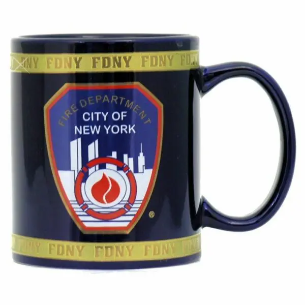 FDNY MUG WITH GOLD