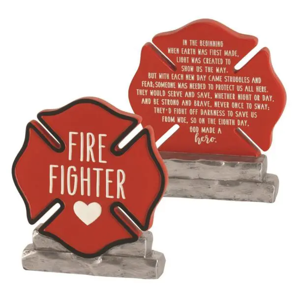 FIREFIGHTER RESIN TABLE TOP FIGURINE