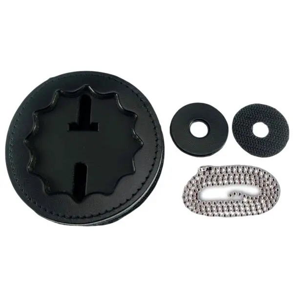 Leather Badge Clip on belt Shield holder - Image 5
