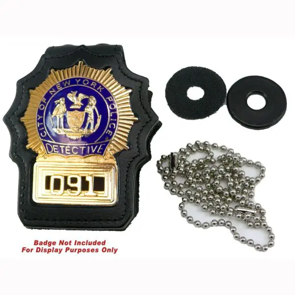 Leather Badge Clip on belt Shield holder - Image 3