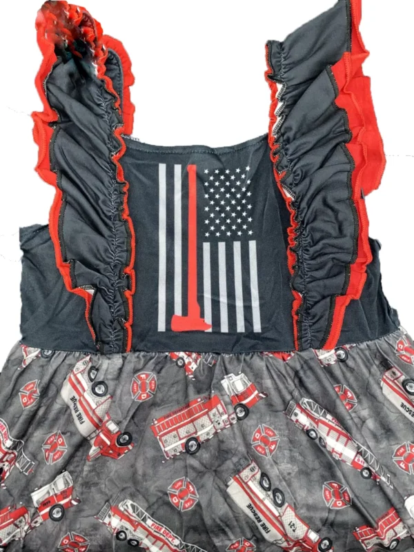 Girls Fire Truck Dress